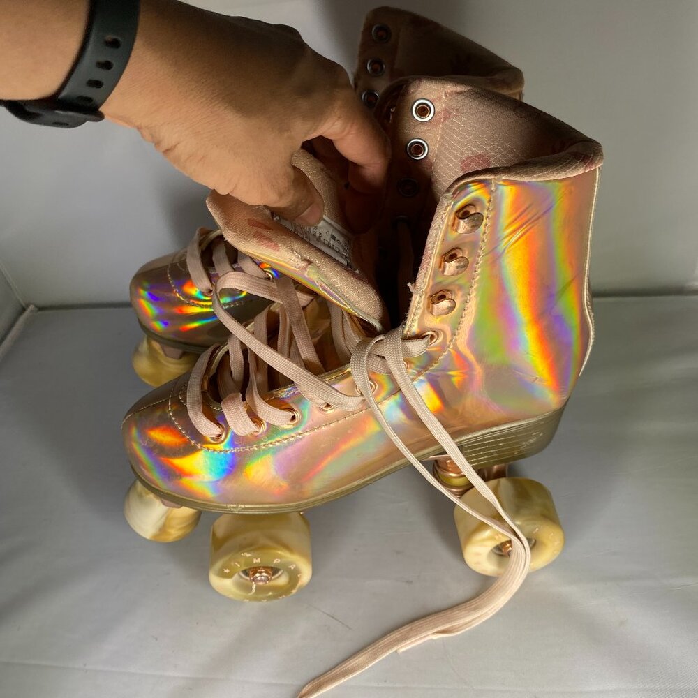 COPY - Impala roller skates Rose gold color with marbled detailed 6